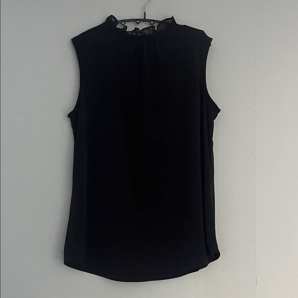 Calvin Klein Black Ruffle Top Size Small - Picture 5 of 5